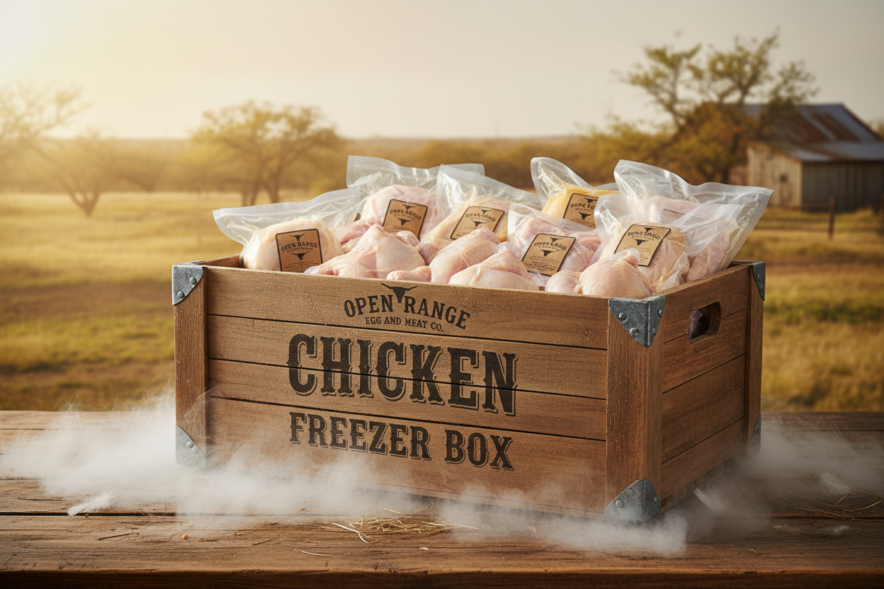 Open Range Chicken Freezer Box